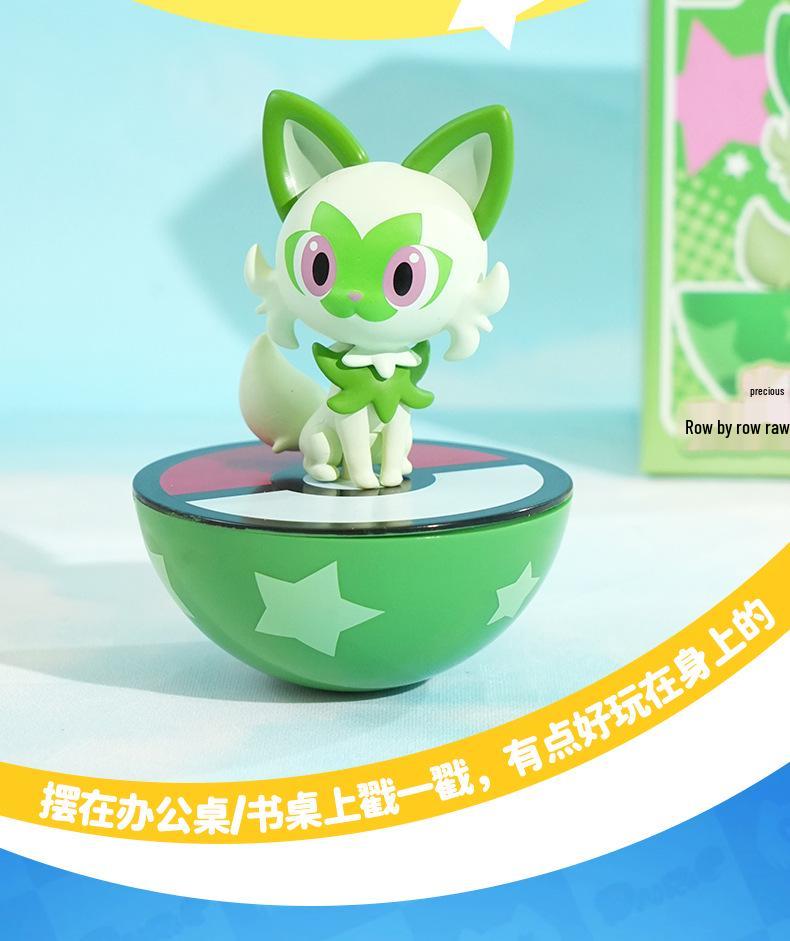 Pokémon Sitting Figurine Series: Roly-poly Decompression Toy for Home or Office Decor