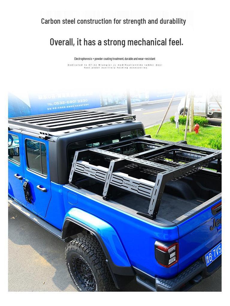 Crossbars Roll Bar Tailgate Luggage Rack for Raptor F150, Tundra, Ranger, Great Wall Cannon