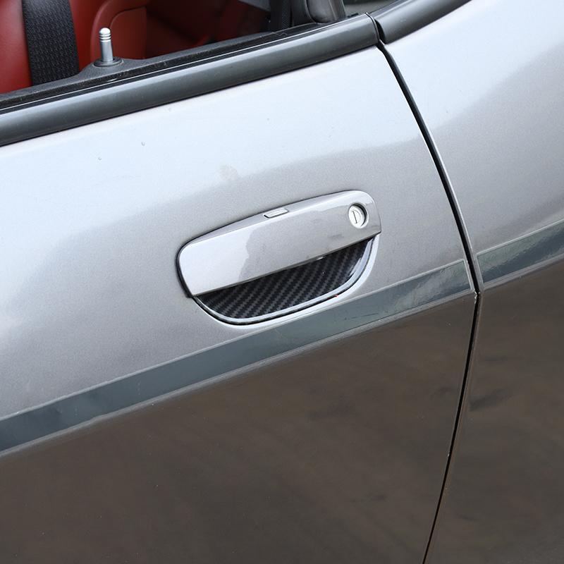 Ca ABS внешняя дверная ручка чаша орнамент крышка декоративная наклейка подходит для Dodge Challenger 2015 Up внешние аксессуары