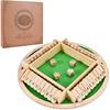Shut The Box Game (2-4 Players), Wooden Shut The Box Dice Game, Wooden Board Game for Adults Kids, for Family Classroom Home or Bar