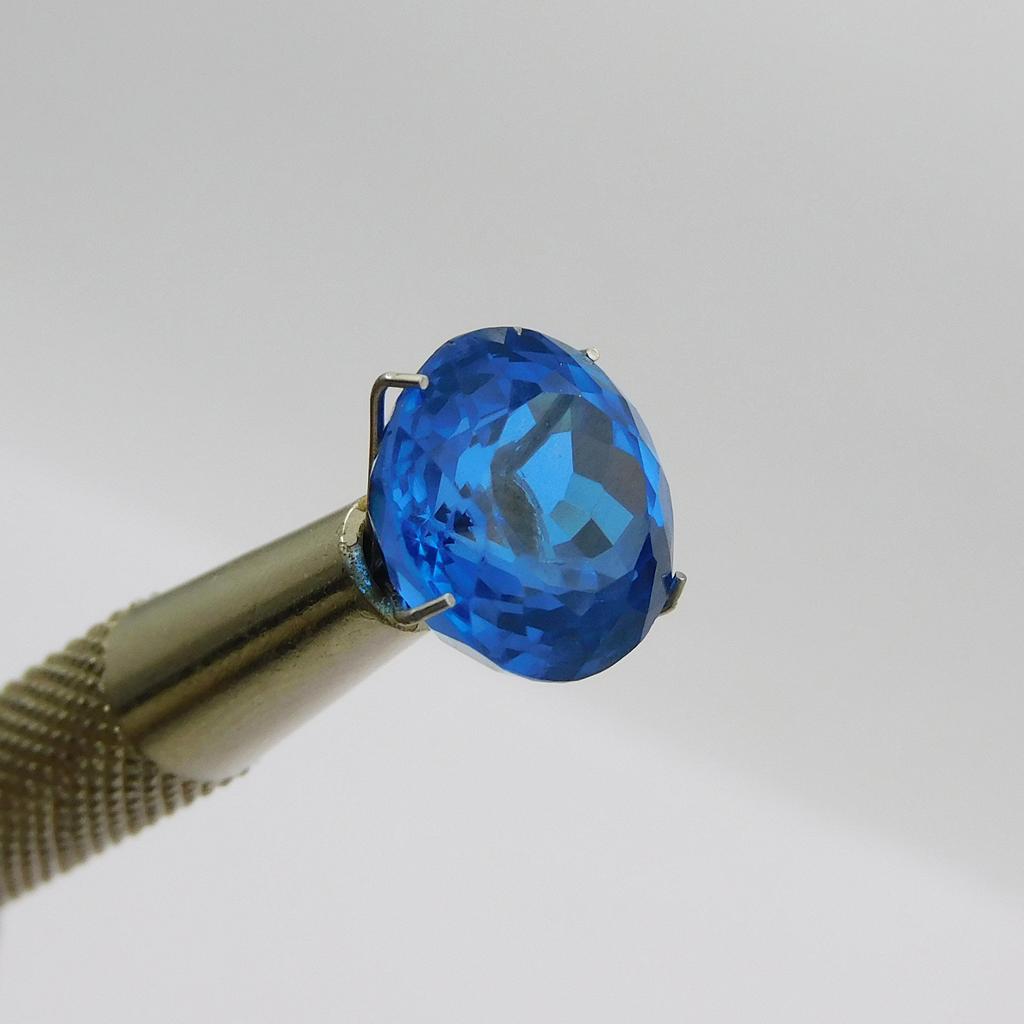 Натуральный синий сапфир 6,95 карата Отличная круглая огранка СЕРТИФИЦИРОВАННЫЙ Свободный драгоценный камень