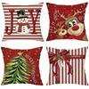 Рождественское украшение наволочка палевый Рождественская елка красная наволочка гостиная диван наволочка для подушки украшение для дома 45x45см