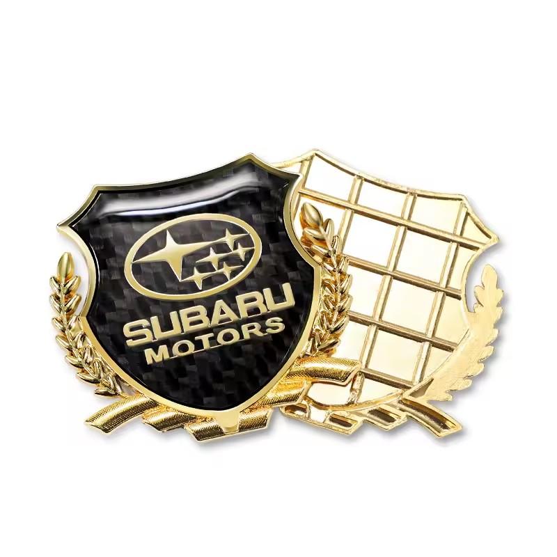 2Pcs 3D Car Metal Emblem Sticker Trunk Badge Decal Accessories For Subaru STI Forester Outback Legacy Impreza Levorg WRX Tribeca Y4