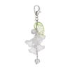 Handmade Acrylic Keyring Flower Leaf Lobster Clasp Keychain Blossom Pendant Key Chain Floral Key Rings Women Jewelry