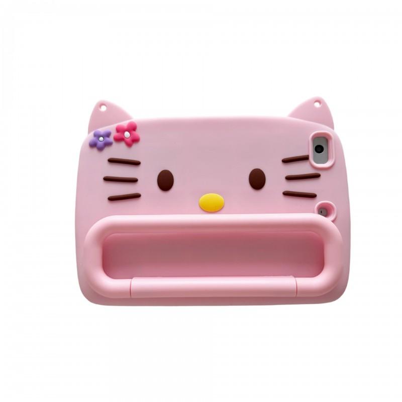 Soft Silicone IPad Case With Cartoon Cat Floral Design Full Cover Shockproof Stand 10th Gen 10.2 Air 4/5/6/7