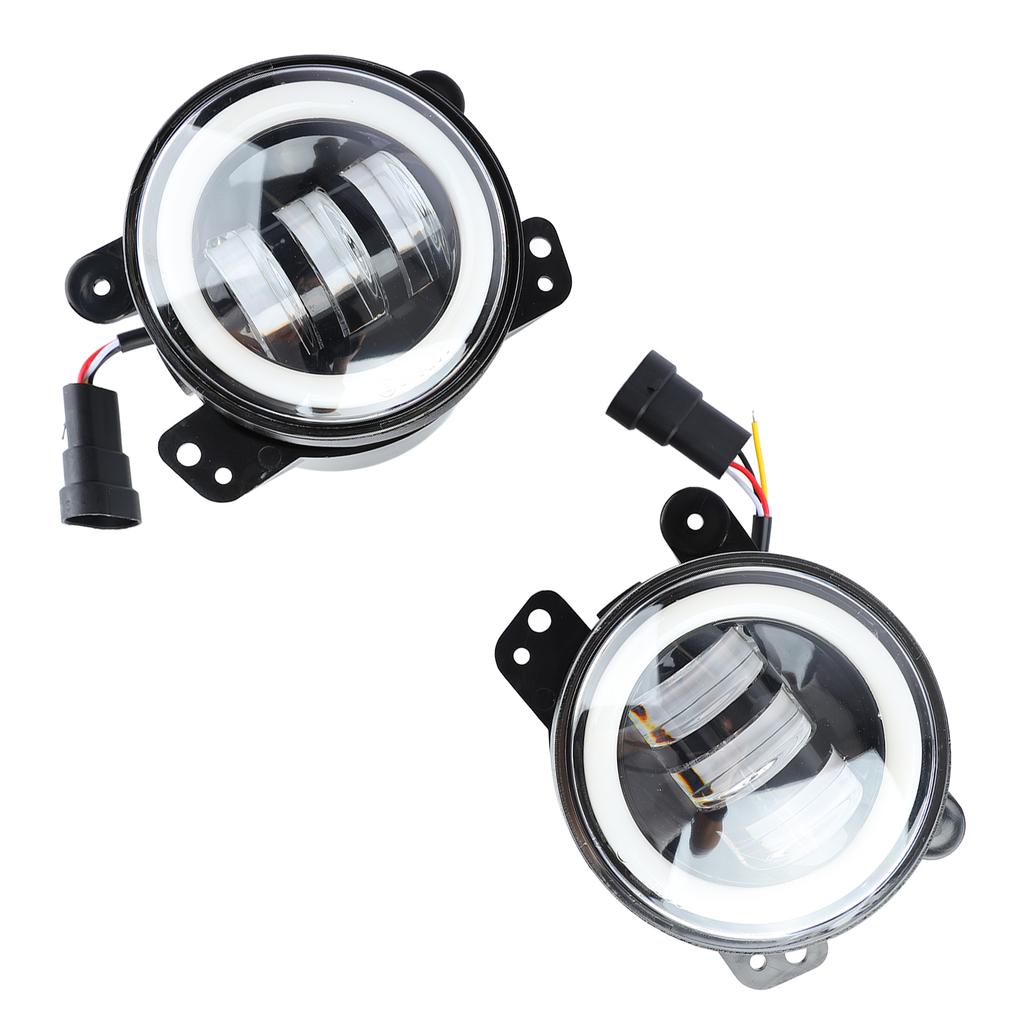 2Pcs Bumper Fog Lights Waterproof 4Inch LED High Brightness Fog Driving Lights Replacement for Jeep