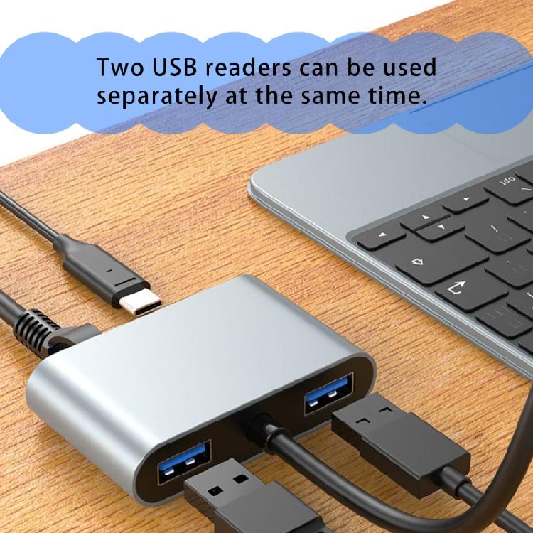 Легкий Ethernet-конвертер USB C в RJ45-адаптер с гигабитной скоростью и двойным USB-портом, широкое применение, зарядка PD60W