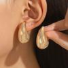 Широкие Металлические Серьги-Подвески Для Женщин Винтажные Скрученные Неправильной Формы Каплевидные Пусеты Серьги Украшения Аксессуары для Вечеринки Подарки Для Девочек