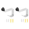 2 Set Door Stops Stainless Steel Door Stopper with Clothes Hook Bag Hanger for Office Home