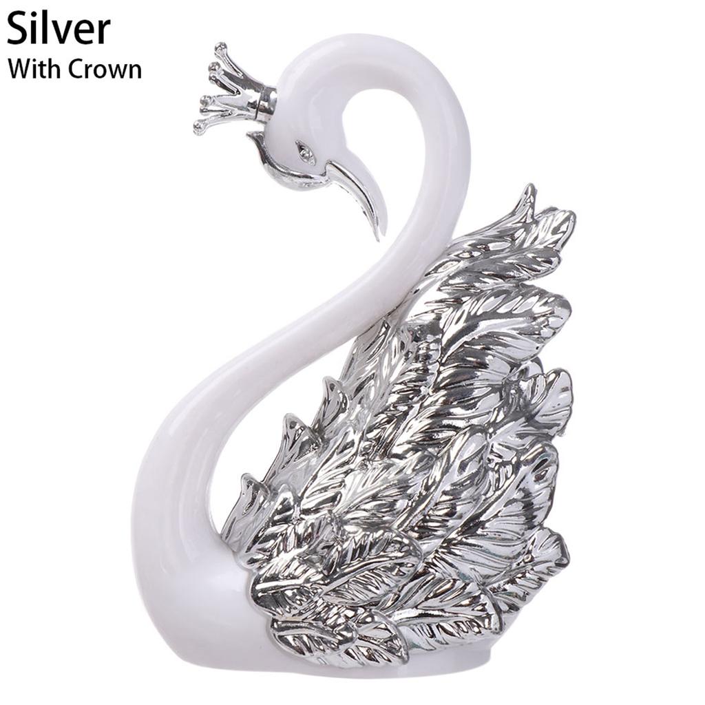 Decorative Baking Decoration Desktop Cake Topper Anniversary Ornament Swan Figurine Miniatures