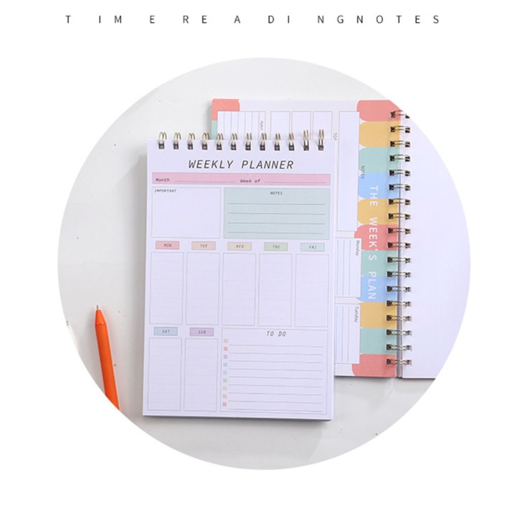 Список дел 2024 Ежедневник А5 Расписания Журнал Блокнот Высококачественные блокноты на спирали Школа Офис