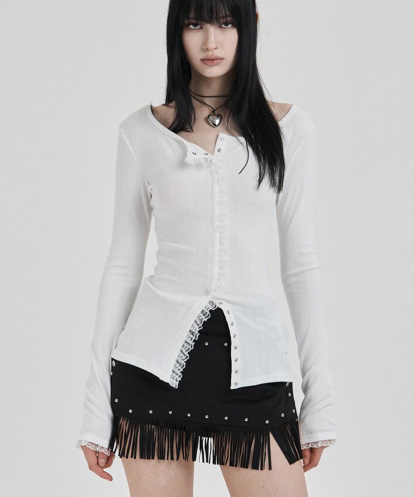 Кардиган Illio White My One с кружевной отделкой