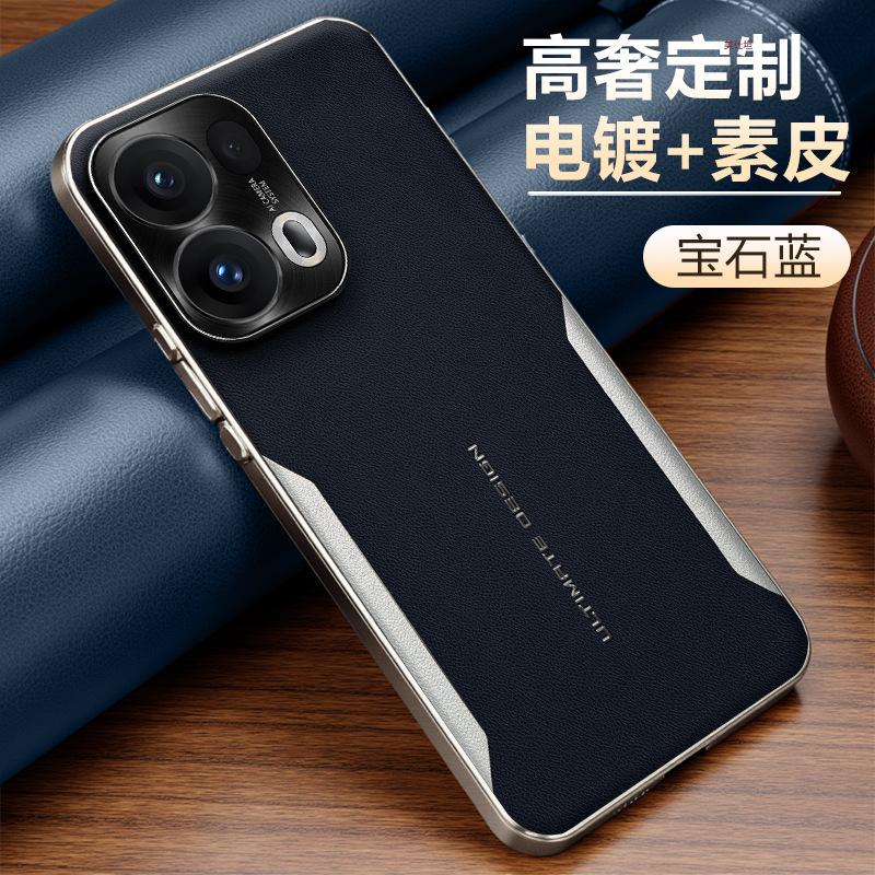 Применимый чехол для мобильного телефона opporeno14pro гальваническое покрытие всесторонний защита от падения 13por Интернет-знаменитость вторая смена find8pro кожаный чехол