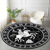 1Pc Viking theme Printed circular carpet, home door mat, outdoor travel protection carpet A11