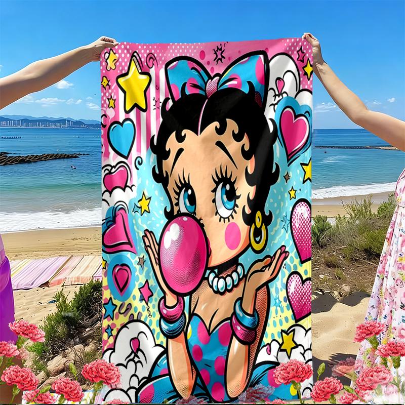 Sexy Doll Print Beach Towel, Versatile Lightweight Absorbent Beach Towel for Pool Surf Yoga Bathroom, Perfect Birthday Holiday Gift