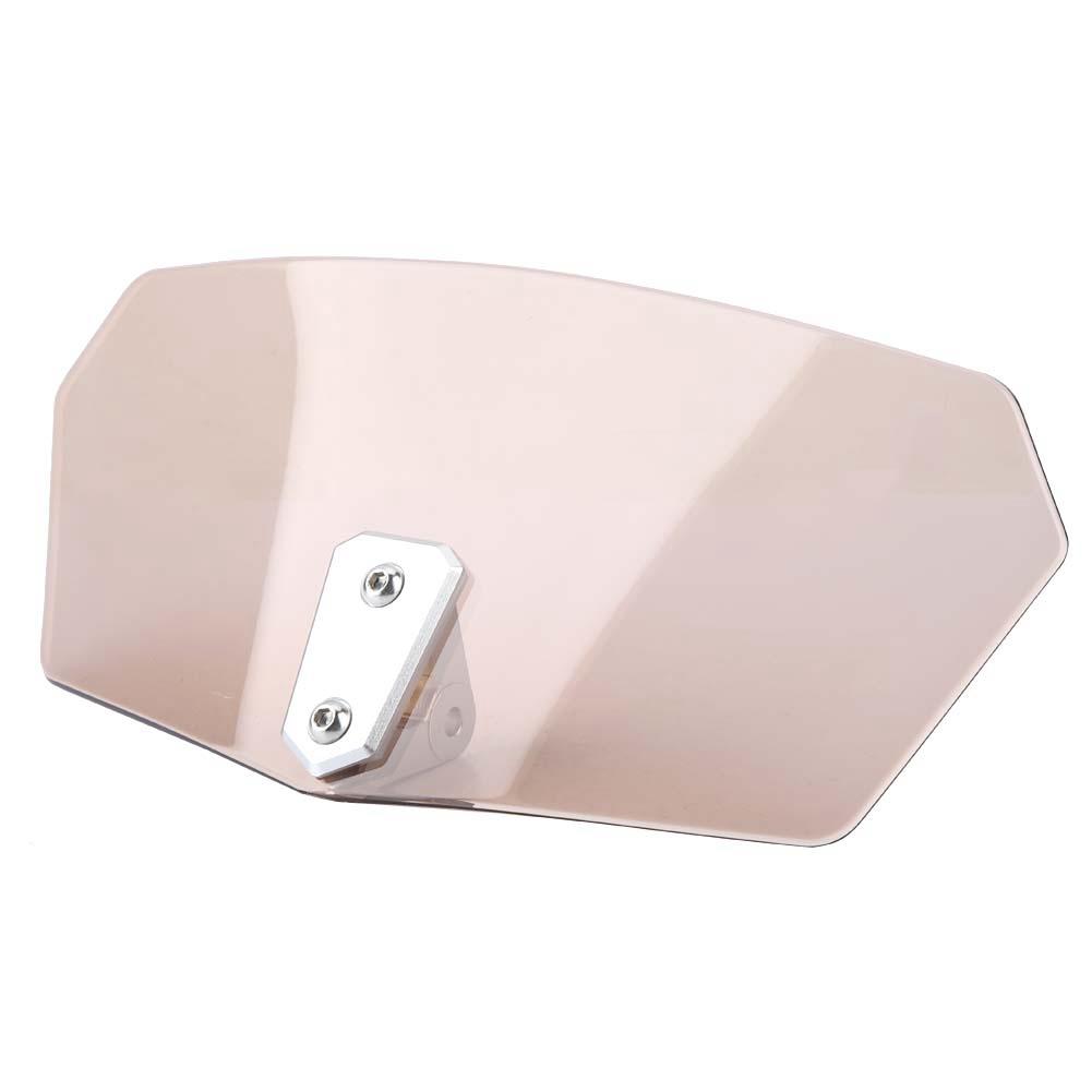 Universal Motorcycle Adjustable Windscreen Wind Deflector Windshield (Tawny)