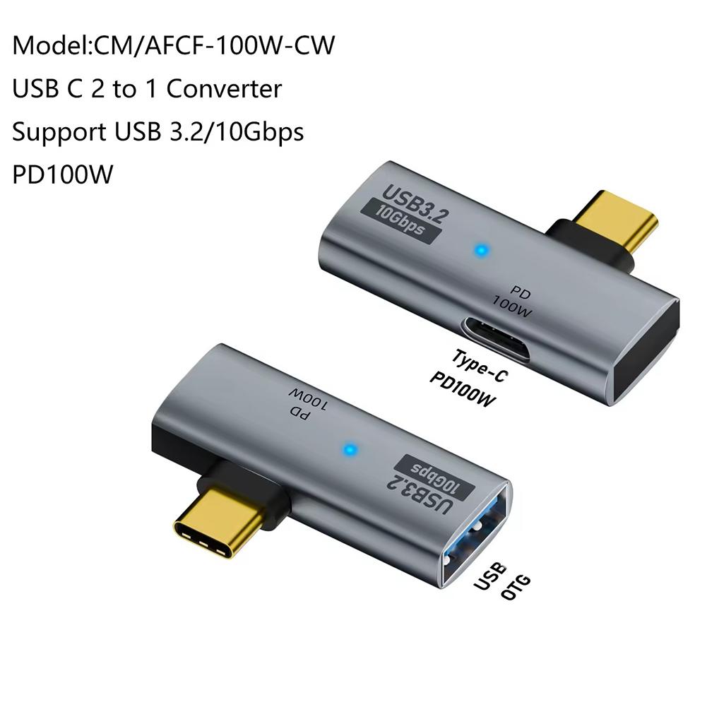 Адаптер USB Type-C OTG 2в1 с зарядкой PD 100 Вт для Steam TV для Macbook Deck Mobile P P7E8