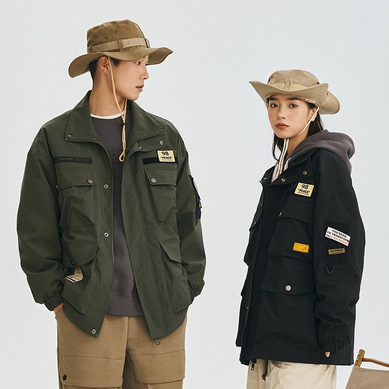 American Style Multi-Pocket Hunting Bomber Jacket Men'S Retro Trendy Brand Loose Men'S Tooling Jacket Top