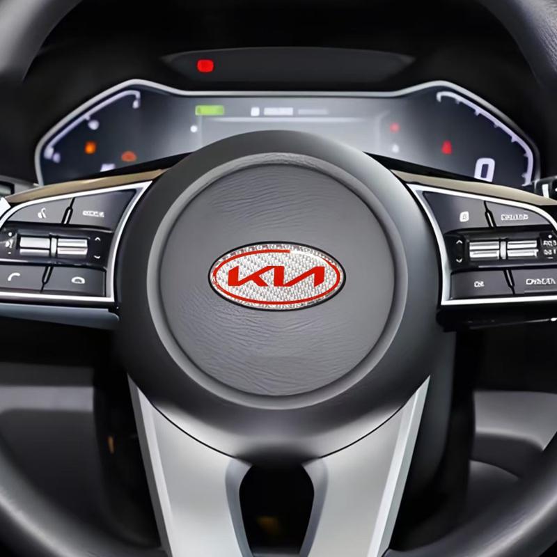 Наклейка-значок на руль автомобиля из углеродного волокна Для KIA K2 K3 K5 KX5 Sportage GT R Stinger Rio Optima Sorento Forte Soul