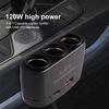 Автомобильное зарядное устройство 120 Вт, 12 В, 24 В, 3 гнезда, разветвитель прикуривателя, двойной USB PD, автомобильный адаптер питания, адаптер для быстрой зарядки телефона