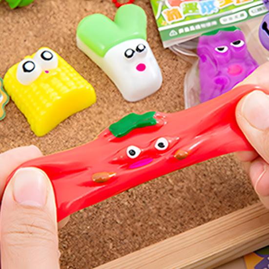 Мультяшная овощная игрушка-пищалка с колокольчиком, цепочка с шариком, антистресс, медленно восстанавливающая форму, овощная сенсорная fidget-игрушка, брелок, подвеска
