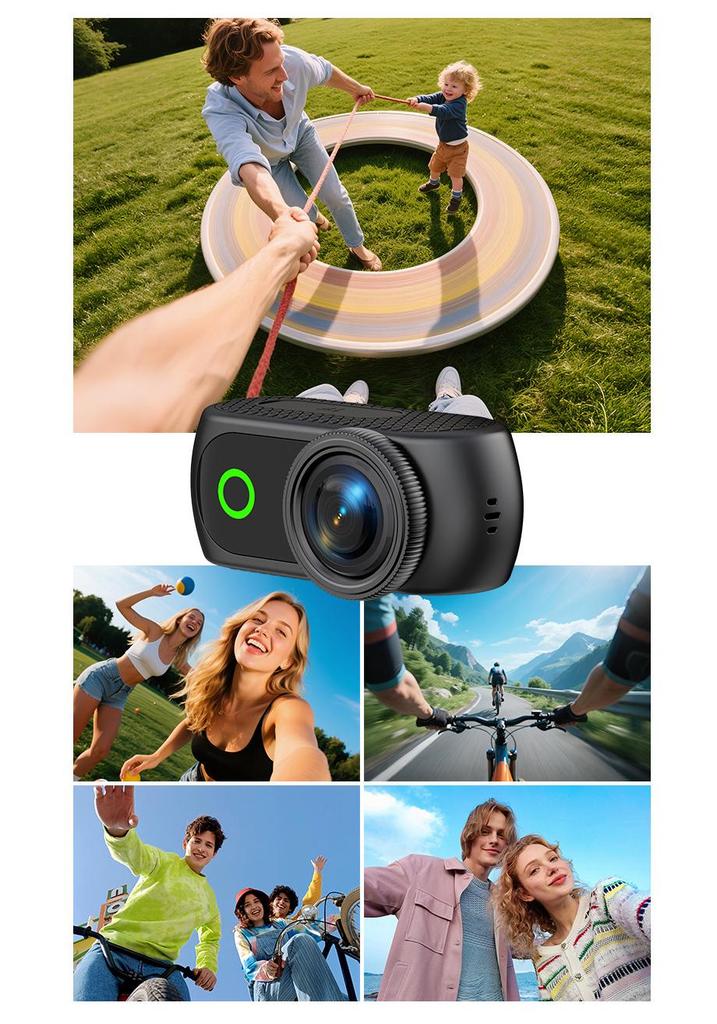 WiFi Outdoor Sports Mini Thumb Camera with Magnetic Back Clip for Vlogging