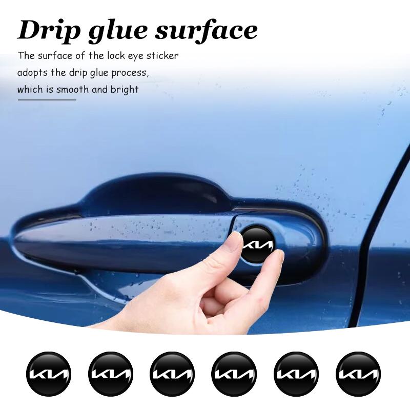 AANX1 Car Door Keyhole Lock Cylinder Protective Cover Sticker for Kia Rio K5 K2 Sportage Ceed Sorento Picanto Stinger Soul