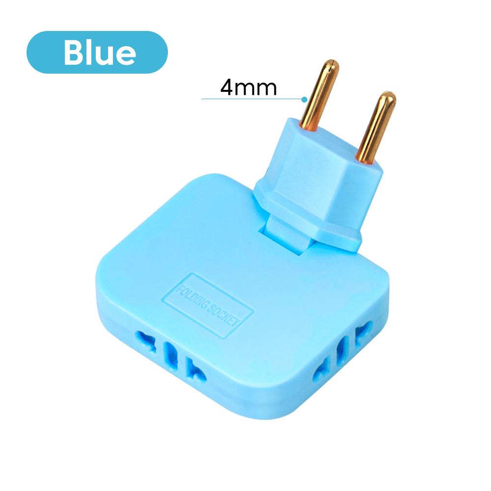 Вращающаяся на 180 градусов розетка 3-в-1 EU Plug Converter Удлинитель EU для путешествий Многоштекерный тонкий беспроводной адаптер для розеток Розетки