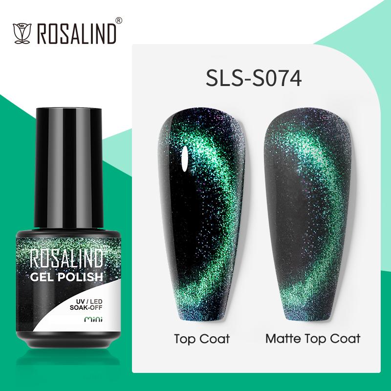 ROSALIND Гель-лак с блестками, полуперманентный гель-лак «кошачий глаз» для ногтей, замачиваемый УФ-гель-лак, гель-лак для дизайна ногтей