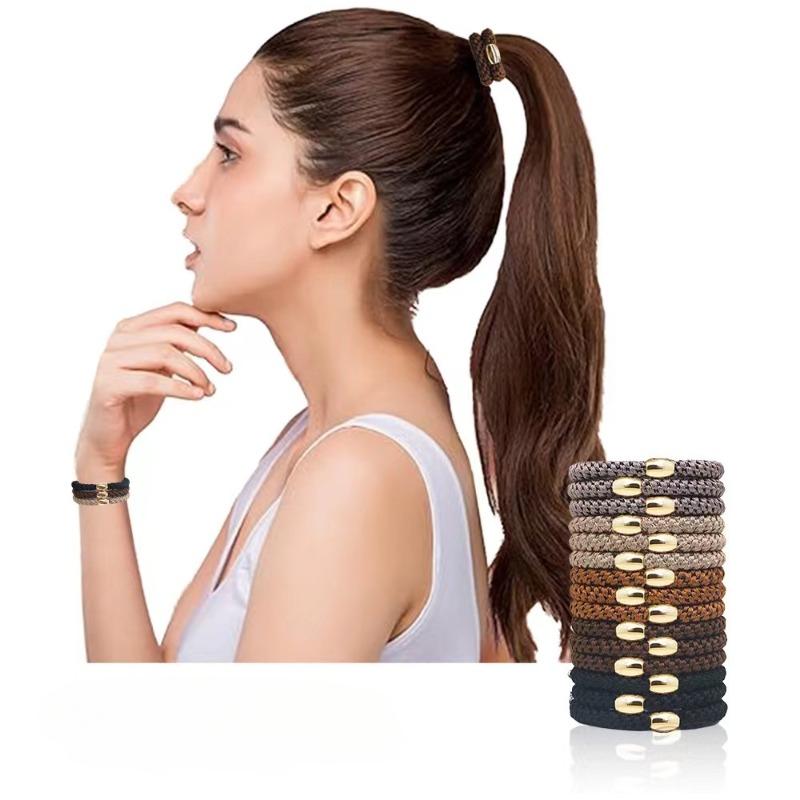 Резинки для волос для женщин, резинки для волос для густых волос, прочные эластичные резинки для хвостиков, не скользят, не повреждаются, не сминаются