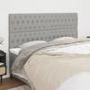 Headboard Light Grey 200 x 7 x 118 128 cm Fabric