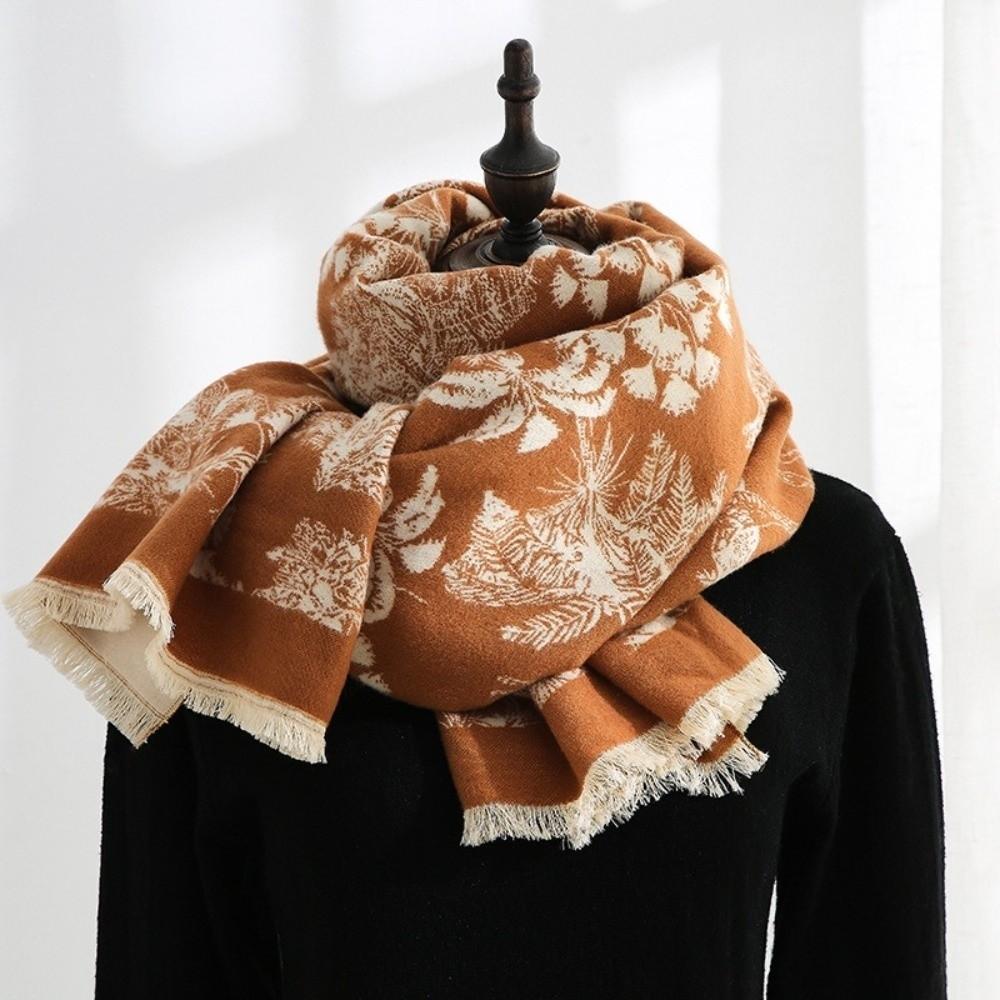 Bohemia Ethnic Style Scarf Printing Winter Tassel Scarves Imitation Cashmere Shawl Travel Vacation