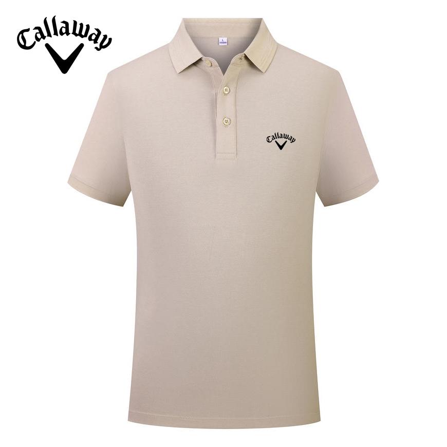 Callaway 2025 Весна/Лето Вышивка Однотонная Спортивная Хлопковая Рубашка Поло Для Мужчин и Женщин Быстросохнущая Пот Впитывающая Рубашка Поло