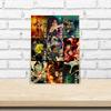 Vintage Anime  Demon Slayer Kimetsu No Yaiba Posters Retro Room Decoration Wall Painting Decorative Picture Home Decor Aesthetic
