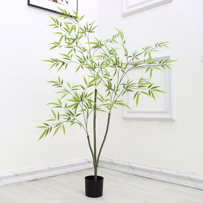 Bamboo Faux Green Plants and Flowers for Indoor Décor