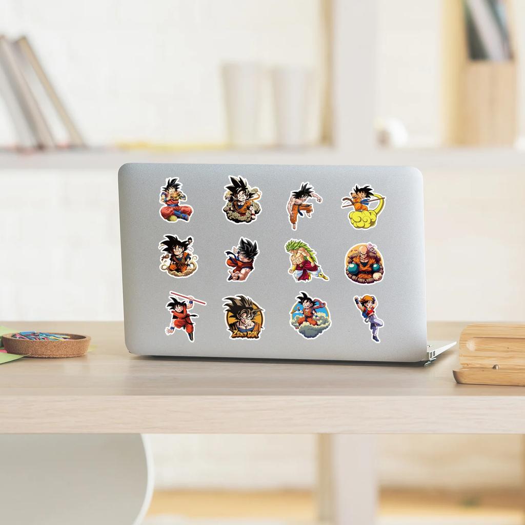50 шт. Наклейки Аниме Dragon Ball Супер Сайян Сон Гоку Мультяшные Наклейки Водонепроницаемые Крутые Наклейки для Ноутбука DIY Классическая Детская Игрушка