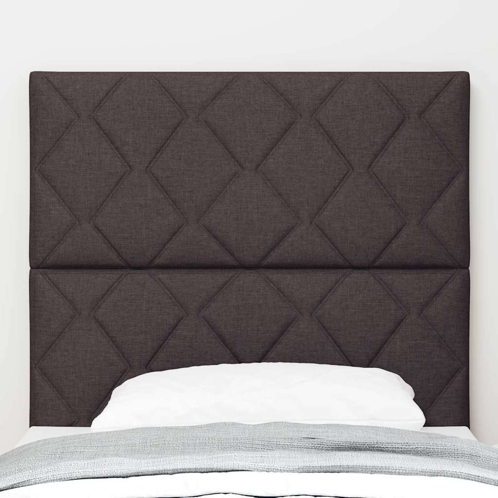 LED Headboard Brown 100 cm Fabric