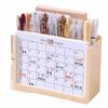 3 Grids 2027 Desk Calendar Pen holder Plastic Desktop Stationery Organizer  Tabletop Decor