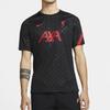 Nike Мужские топы для тренировок Liverpool с короткими рукавами сезона 20/21, черные CZ2685-010