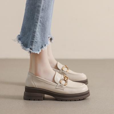 Weiwei girl 8009-8 туфли на платформе женские весенне-осенние ретро туфли с одной педалью маленькие кожаные туфли толстый каблук мягкая подошва одинарные туфли