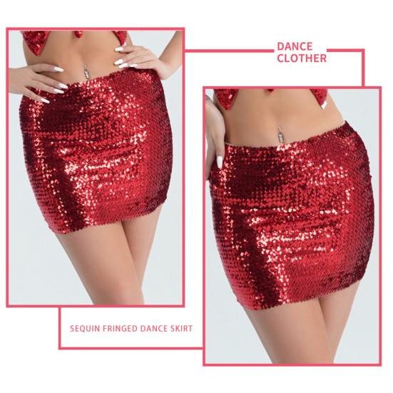 Женская юбка с пайетками, облегающая юбка с высокой талией, мягкая светоотражающая ультра короткая юбка выше колена, прочная строчка, сексуальная одежда для взрослых