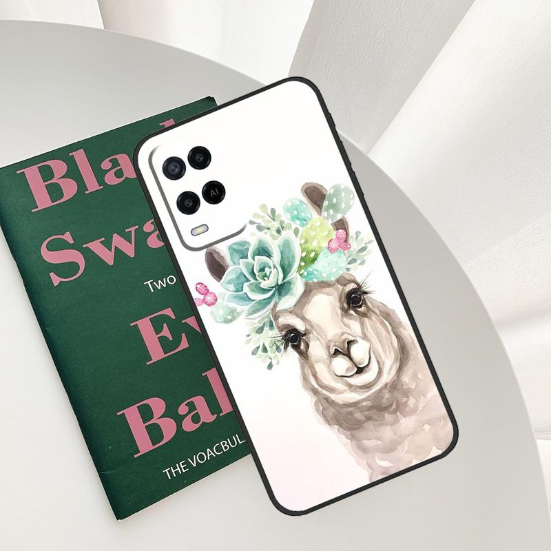 Lama Llama Alpaca Case For Oppo A15 A16 A17 A52 A72 A76 A96 A54 A74 A94 A54S A57S A58 A78 A98 A57 A77 Cover