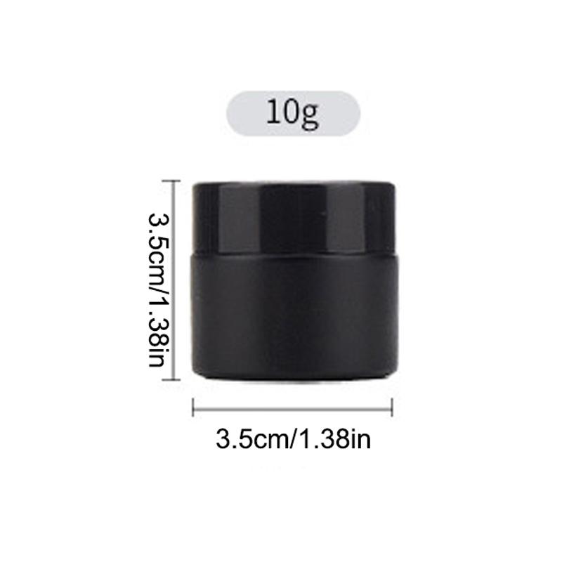 Plastic Lid Empty Jars Black Glass Cream Jar Cosmetic Container 10/30/60g Glass Bottle Make Up Container Travel Cosmetic Jars