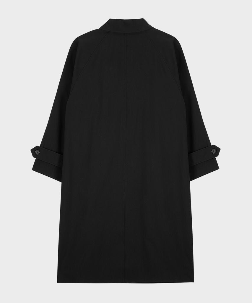 Taildern Tailored Balmacaan Long Coat Black