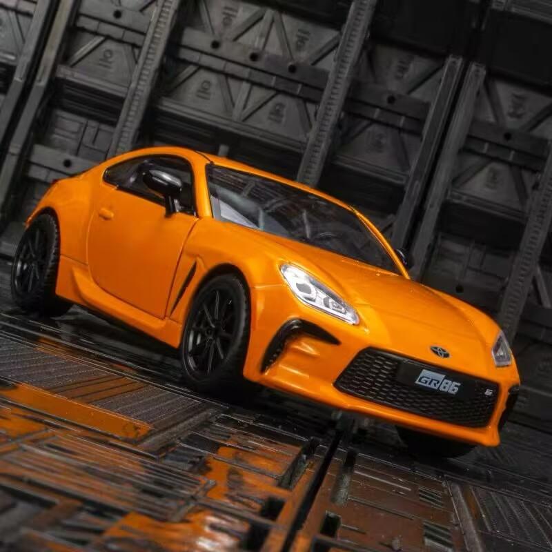 uwhpc2 1/28 Toyota GR86 Alloy Sports Car Model Diecasts Metal Track Racing Vehicles Car Model Simulation Sound and Light Kids Toys Gift