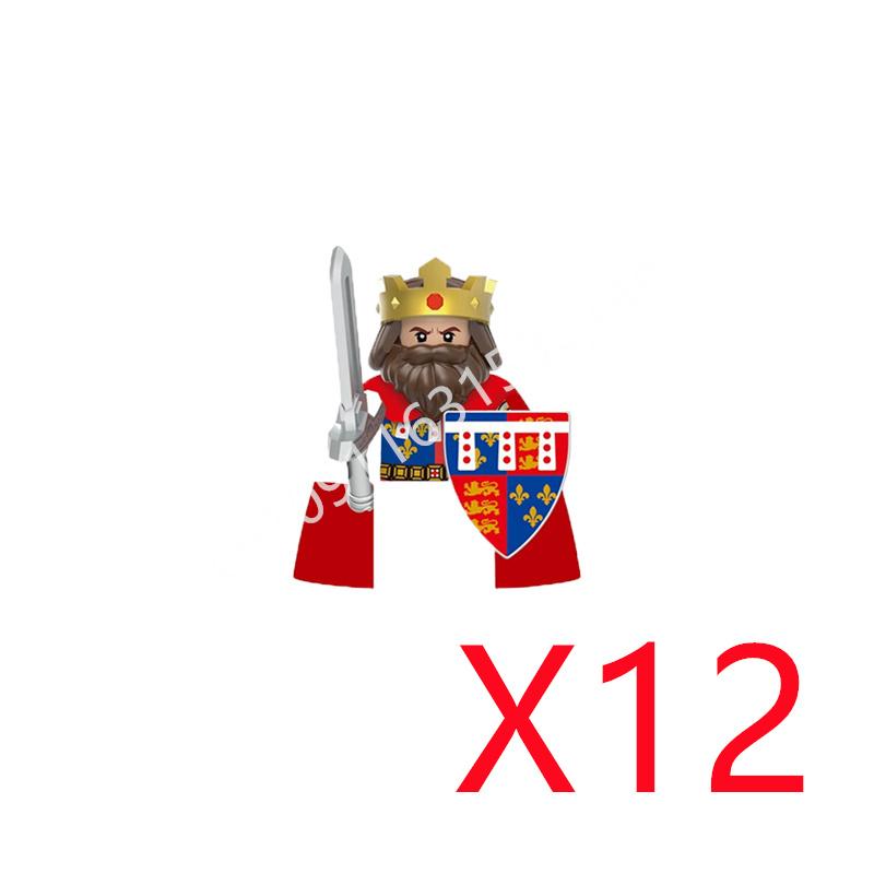 Совместимые MOC Средневековые Строительные Блоки Персонажи Солдаты Рыцари Драконов Черный Лев Орел Игрушка Подарок Кирпичики Фермер Солдат X048