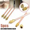 5Pcs/Set Air Conditioner Refrigeration Access Valves Copper Tube Filling Parts
