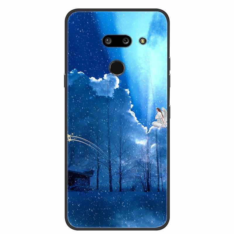 Для LG G8 G8S ThinQ Черные Чехлы Мягкий Силикон ТПУ Чехлы для Телефона Для G 8 S 8S ThinQ Роскошная Задняя Крышка Funda Мультяшный Чехол Para Capa