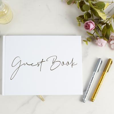 Персонализированная свадебная гостевая книга Простая элегантная книга для подписей на свадебном приеме Книга для свадебных фотографий своими руками Свадебные подарки