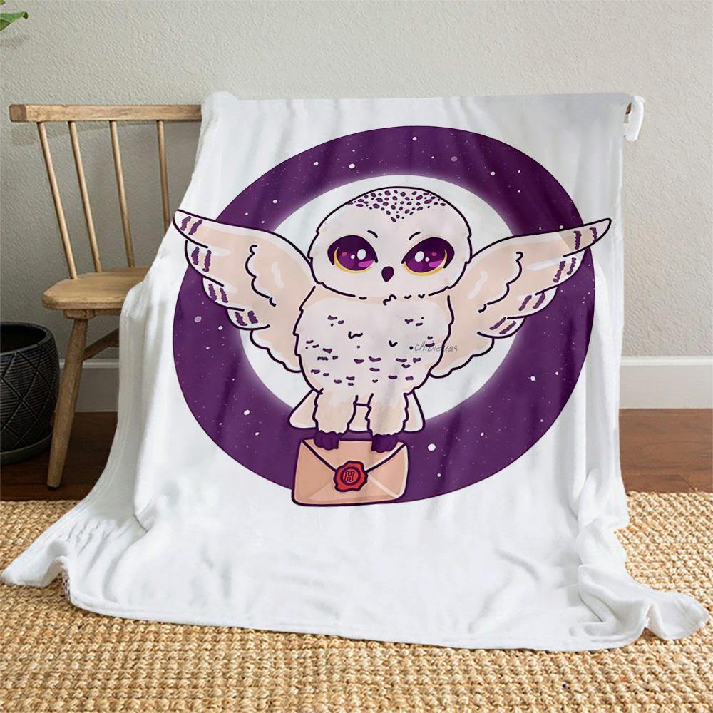 1 шт. Сова Конверт Ночь На Открытом Воздухе Фланелевое Пледовое Одеяло Все Сезоны Мягкое Тепло, Домашний Декор 1031185